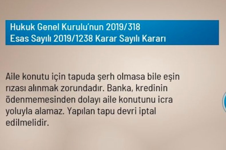 AİLE KONUTU ŞERHİ EŞ RIZASINA İLİŞKİN KARAR