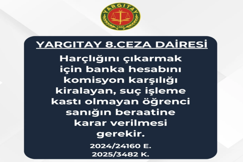 BANKA HESABI KİRALAMA EMSAL KARAR