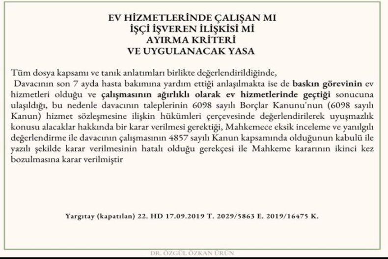 EV HİZMETLERİNDE ÇALIŞMA İŞÇİ İŞVEREN İLİŞKİSİ