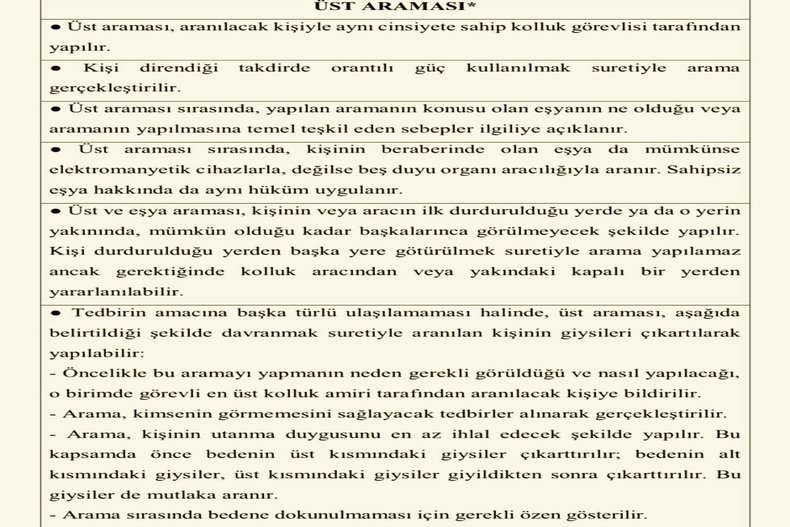 ÜST ARAMASI